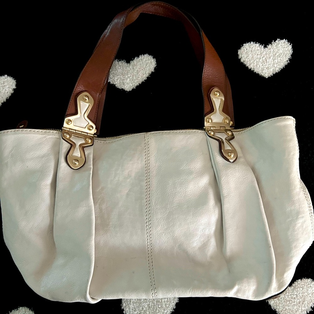 Michael Kors off white leather bag